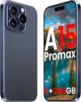 A15 Promax Unlocked 5G Cellphone 2024 Android 13 Phones with 6.8" FHD Screen Smartphones 48MP+108MP 6800 mAh|Dual SIM|Face ID Snapdragon 8cen2 Android Phone(Blue)