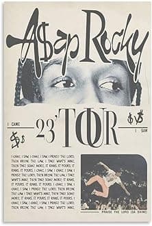 PENU A$AP Poster Rocky Praise The Lord (Da Shine) Music Posters for Room Aesthetic Canvas Wall Art Bedroom Decor 16x24inch(40x60cm)