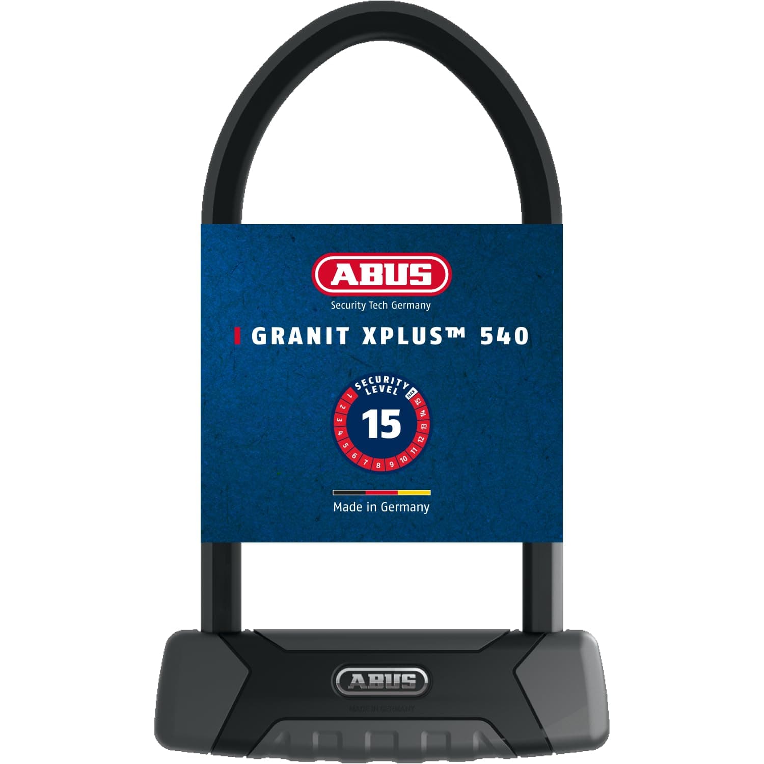 ABUS Granit XPlus 540 U-Lock + USH Bracket - Bicycle Lock with 13 mm Thick Shackle and XPlus Cylinder - ABUS Security Level 15