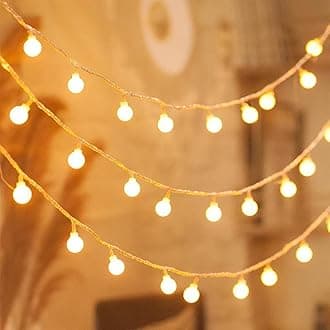 XERGY Globe Milky Ball LED String Fairy Lights Outdoor and Indoor for Home Decoration Light, Diwali Lights & Christmas,Party (Warm White,Corded Electric) 16 LED's 3.5 Meter