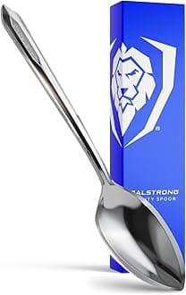 Sponsored Ad - Dalstrong Chef's Utility Spoon - Silver 304 Stainless Steel - Professional Use - Corrosion Resistant - 1 TBSP 9 inch long - Tasting Plating Metal Spoon - Mirror Polish Satin Finish - Engraved Logo