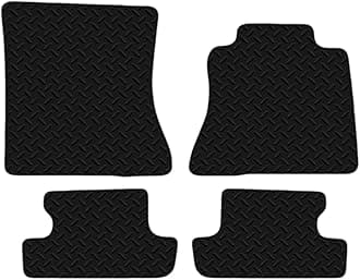 Carsio Car Mats For Ford Mustang 2015 - Onwards 3mm 4pc Set Tailored Fit Rubber Floor Mat Complete Accessory Black Custom Fitted - Anti-Slip Backing, Heavy Duty & Waterproof