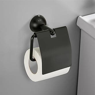 USF Black Finish Toilet Roll Holder | 304 Stainless Steel Body | Tissue Paper Rack | Wall Mounted Design | Corrosion Resistant Build | Bathroom Essentials | 25 Years Warranty – Torin