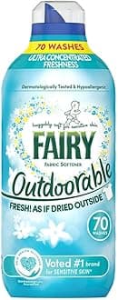 Fairy Outdoorable Fabric Conditioner 70 Washes, Ultra Concentrated Formula For Sensitive Skin And Dermatologically Tested - 100 Percent Recycled Bottle