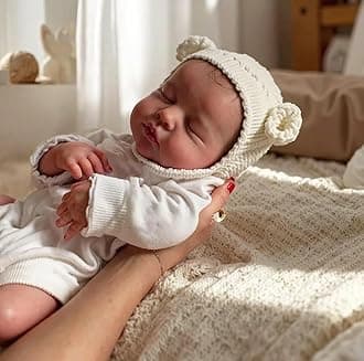 Zero Pam Realistic Reborn Baby Dolls Silicone Full Body Girl 20 Inch Real Life Sleeping Newborn Baby Dolls Lovely Silicone Preemie Babys Doll with Full Accessories