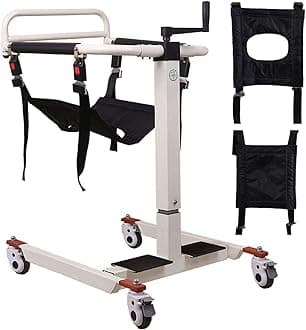 Portable Patient Lift Chair Bathroom Wheelchairs Bedside Commode Transport Wheelchair with Toilet Cushion Wheelchair Lift for Car Shower Sling for Elderly Lightweight Patient Lift aid