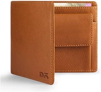 Classic Bifold Wallet for Men | Genuine Leather Material | Holds up to 8 Credit/Debit/ATM Cards | Slim & Easy to Fit | Coin Pocket with Button Closure | Handcrafted Money Purse