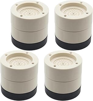 4 Sets Furniture Risers Bed Risers (Beige), 1 inch or 2 inch Adjustable Round Bed Lifts Risers for Table, Sofa, Couch, Desk, Chair Risers Supports Up to 1,300 lbs