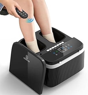 Shiatsu Foot Massager with Heat for Neuropathy Plantar Fasciitis, Feet Massage Machine with Deep Kneading Rolling Compression and Remote Control