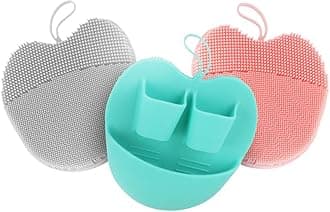INNERNEED Soft Silicone Facial Cleansing Brush Set, Gentle Exfoliating and Massaging Face Scrubber Pad, Anti-Slip Design for Blackhead Removal and Skin Care (Pack of 3)