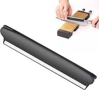 Black Professional Outdoor Kitchen Knife Sharpener - Whetstone Angle Guide