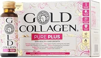 New Pure Plus - Collagen Supplements for Women & Men, Biotin Hair Growth, Skin, Nail, Hormonal Balance, Immune System Booster 8g Marine Collagen Vitamin C Hyaluronic Acid, 1 Pack 10x50ml