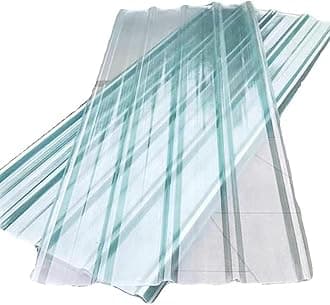 Clear Roof Sheet,Fiberglass Daylighting Panels,2mm FRP Daylighting Plate,Corrugated Roofing Sheet,Roofing Panel for Storage Shed Garage Canopy Greenhouse Replacing (35x31in,5 PCS)