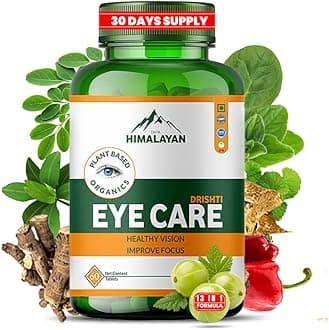 Divya Himalayan Plant-Based Drishti Eye Care Supplement, 60 Tablets, Supports Eye Health & Vision, Herbal Blend with Lutein, 1 count, 60 capsules