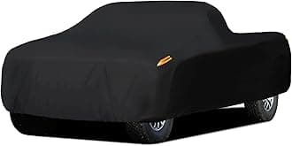 MORNYRAY Waterproof Car Cover All Weather Snowproof UV Protection Windproof Outdoor Full Truck Cover, Universal Fit for Truck (All Black, Fit Truck Length 210-230 inch)