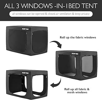 BORNA Bed Tent Bed Canopy Queen Size for Adult and Kids,Portable Sleeping Tents Dream Tents Indoor for Kids and Adult, Breathable Privacy Space on Bed with Three Doors (Mattress Not Included)…