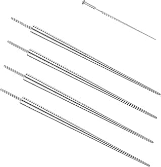 18/16/14G G23 Titanium Insertion Pin Taper for Nose Ear Navel Lip Threadless Piercings Jewelry Kit, 4Pcs Push in Body Piercing Stretching Kit Assistant Tool