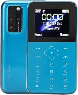 S10P Small Mini Mobile Phone for Students Children, 2G Dual SIM Mobile Phone, 5MP Rear Camera, Long Standby Battery, Lightweight and Small (Blue)