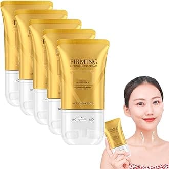 Upgraded Cocobeauty Neck Lift Cream New 2025 Formula Cocobeauty Firming Neck Cream Massage with V-Roller, Tightening & Lifting Cream for Sagging Neck, Double Chin & Crepey Skin (5 Pcs)