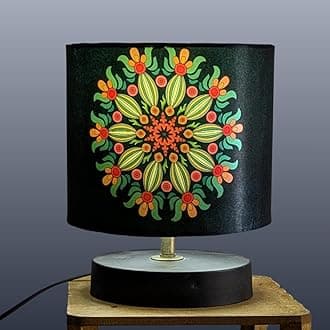 tu casa Table Lamp, Night Lamp for Bedroom, Decoration Bedside Lamp, Metal Table Lamp with Satin Shade| Nightstand Lamps for Bedroom, Living Room, Gift| Home Decor Items