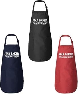 Star Baker Funny Amateur Baker American British Baking Show Pastry Chef Gift Kitchen Apron Red