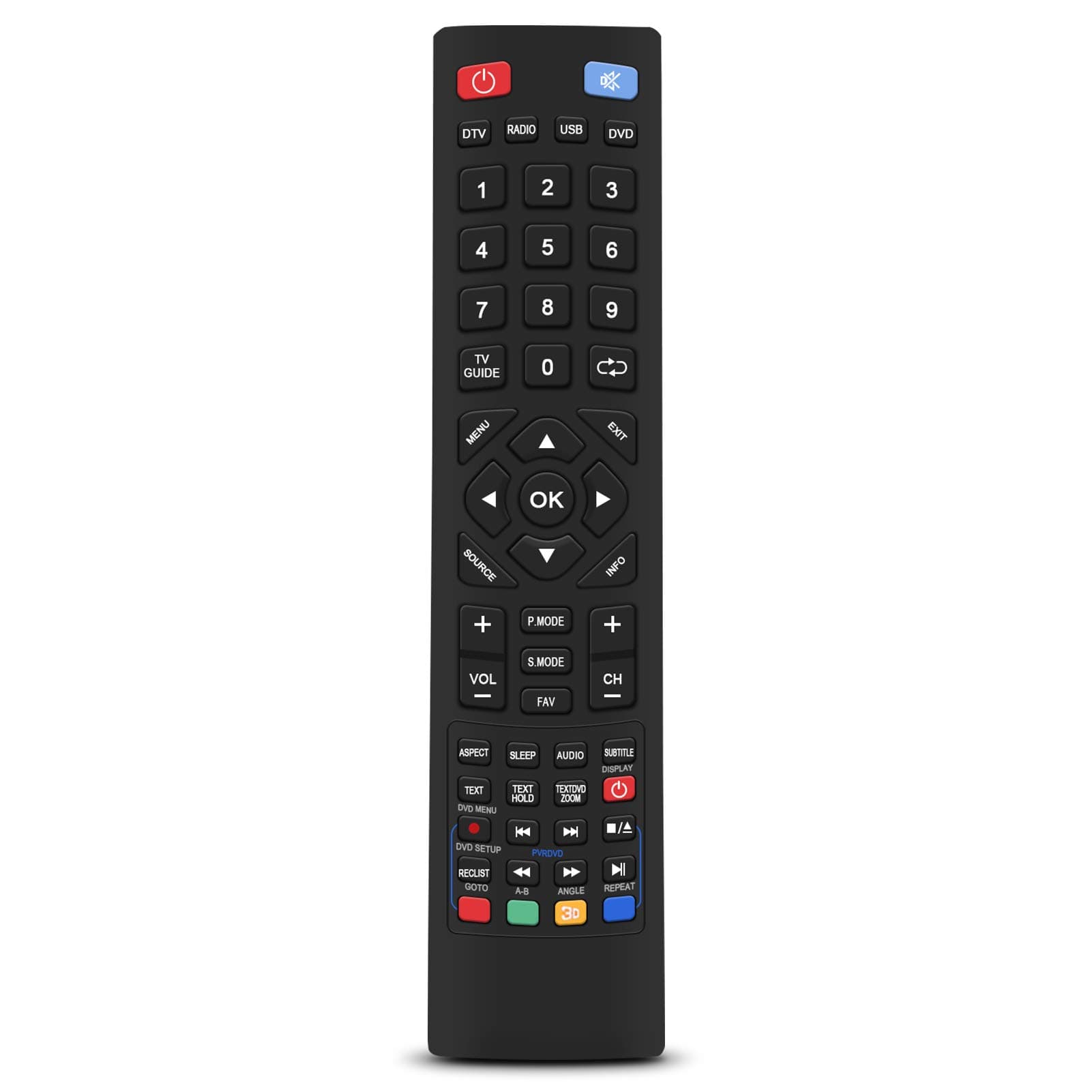Smart TV Remote Controller, Universal Remote Control Replacement for Alba Bush/Technika///E-Motion