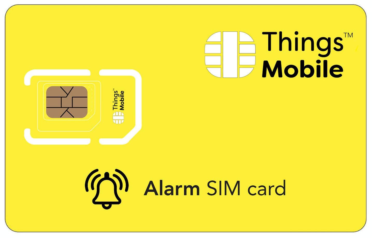 SIM Card for SECURITY ALARM SYSTEM - Things Mobile - with Global Coverage and Multi-Operator GSM/2G/3G/4G LTE Network, No Fixed Costs, No Expiration Date and Competitive Rates, No Credit Included
