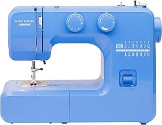 Blue Couture Easy-to-Use Sewing Machine with Interior Metal Frame, Bobbin Diagram, Tutorial Videos, Made with Beginners in Mind!