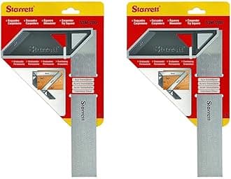 Starrett K53M-200-S Carpenters Try Square for Woodworking – 200mm Metric Set Square (Pack of 2), Silver