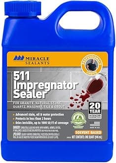 Miracle Sealants 511 Impregnator Advanced Penetrating Sealer for Countertops, Stone, Tile & Grout, Quart