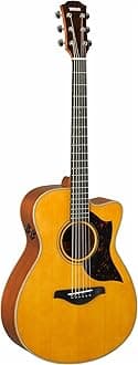 Yamaha A-Series AC3M Acoustic-Electric Guitar with Soft Case, Vintage Natural