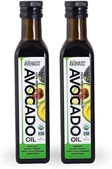 Avohass USDA Organic Certified Extra Virgin Avocado Oil from Mexico 8.5 fl oz Bottle 2 Pack, First Cold Pressed, Unrefined