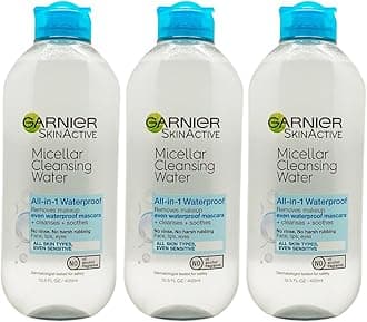 Skin Active Cleansing Water All in 1 Makeup Remover and Facial Cleanser 13.5 Pack, Micellar Waterproof, 40.5 Fl Oz, Pack of 3