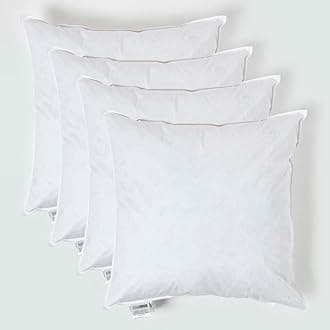 HOMESCAPES 4 Pack Luxury Duck Feather Cushion Inserts 55cm x 55cm (22 x 22”) Perfect Bounce Back and Down-Proof Cover Generously Filled Inner Pads Filler, Hypoallergenic RDS Certified Machine Washable