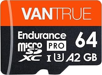 VANTRUE 64GB Micro SD Card U3 High Speed Class 10 UHS-I MicroSD Memory Card 4K UHD Video Recording Micro SD Card Drive Recorder Action Camera Surveillance Camera (64GB)