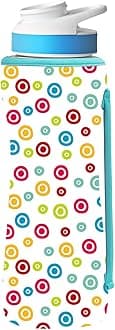 22oz Cute Printed Sleeve Compatible With Cirkul Water Bottle For Plastic And Stainless Steel Bottles 22oz Neoprene Sweat-Wicking Material Insulated Cover Designed With Handles (polka dots)