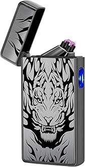 LcFun Electric Lighter USB Type C Rechargeable Lighter Electronic Plasma Lighters Windproof Flameless Arc Lighter for Candle, Incense Stick, Outdoor Camping