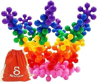 SHAWE Building Blocks Kids Educational Toys STEM Toys Building Discs Sets Interlocking Solid Plastic for Preschool Kids Boys and Girls, 90+ Pieces, Ages 3-5, Safe Material