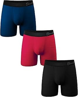 Shinesty Hammock Support Mens Boxer Briefs | Underwear Flyless | 3 Pack