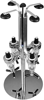 Bar Butler 4/6 Bottle Wall Mounted & Rotary Stand Drinks Optic Party Dispenser Solo Optic Spirit Drink-Ware Set (4Bottle_Rotary)