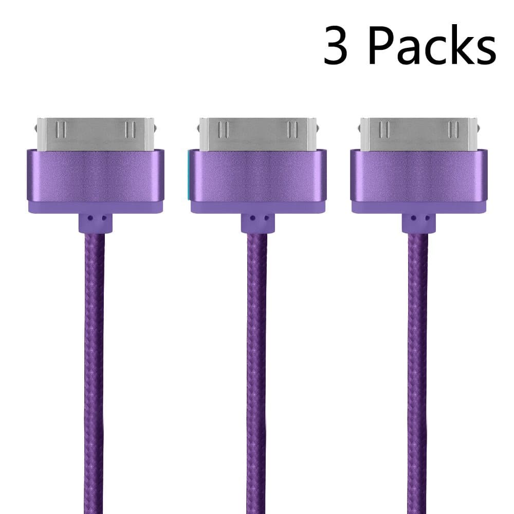 DONKI 4.5ft USB Charger Data Sync Cable for Apple iPhone 4, 4s, 3G, 3GS, 2G, iPod, iPod touch, iPod-3 Purple