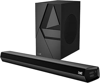boAt Aavante Bar 2000 Pro 200 W Signature Sound, 2.1CH Wireless Subwoofer, EQ Modes,Multiple Ports, Master Remote, Bluetooth Sound Bar, Home Theatre Soundbar Speaker (Premium Black)