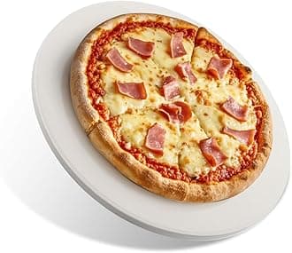 15'' Round Pizza Stone Baking Stone Cordierite Bread Stone for Oven Grill, Thermal Shock Resistant, Ideal for Baking Different Sizes of Pizzas or Bread