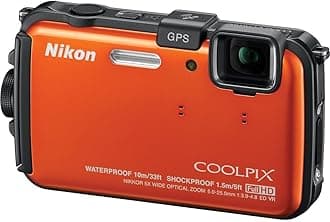 Nikon COOLPIX AW100 16 MP CMOS Waterproof Digital Camera with GPS and Full HD 1080p Video (Orange) (OLD MODEL)