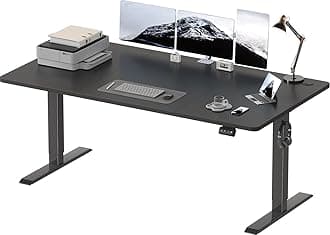 Electric Standing Desk 180x80 cm, Height Adjustable Desk Ergonomic Stand up Desk with 2 Memory Preset, Black
