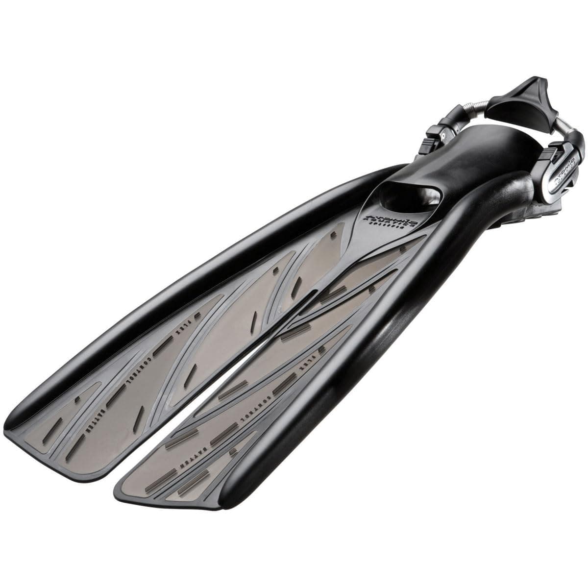 Aquatics Split Fins, Smoke, Medium