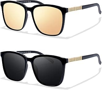 FIMILU2 Packs Sunglasses for Women Polarized UV400 Protection Lens Big Frame Fashion Glasses Trendy Stylish Shade