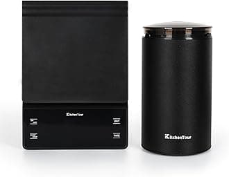 KitchenTour Coffee Scale with Timer 3000g/0.1g with Electric Coffee Grinder
