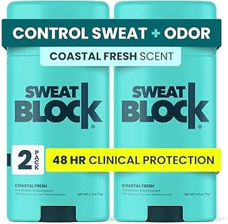 Clinical Strength Deodorant and Antiperspirant for Men and Women Coastal Fresh Scent 2 Pack 48 Hour Protection Against Odor and Excessive Sweat Ideal for Active Lifestyles and Daily Use