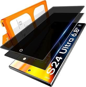 LϟK 3 in 1 Privacy Screen Protector for Samsung Galaxy S24 Ultra, 2 Pack Tempered Glass Film + 1 Dust Free Installation Tool, [Case Friendly] Anti-scratch No Dust No Bubbles